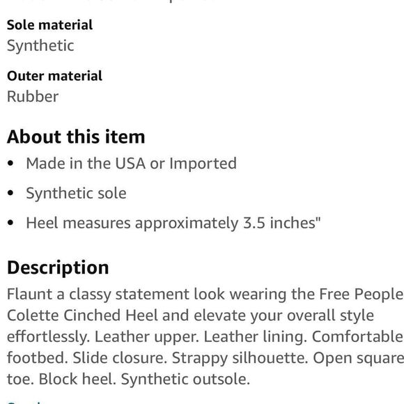 People Colette Cinched Heels Sandals/ size 39.5 - Picture 10 of 10